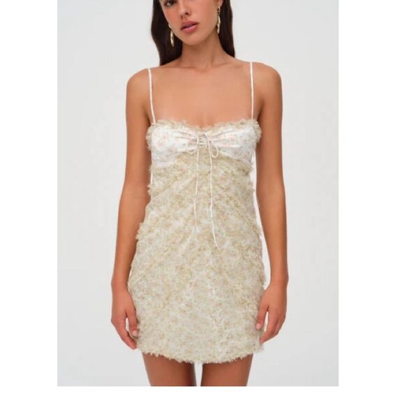 NWT $198 FOR LOVE AND LEMONS CHANIA FLORAL PRINT MINI DRESS SIZE M - Picture 1 of 10